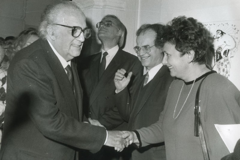 Federico Fellini, Oswald Oberhuber, Hilde Hawlicek © Norbert Kössler 