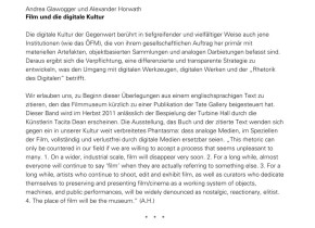 Symbolbild, Text zu "Film und die digitale Kultur"