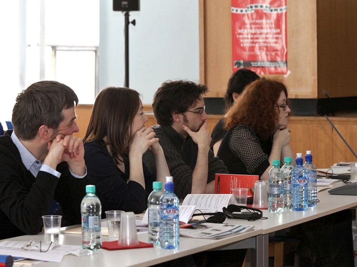 Oliver Hanley und Adelheid Heftberger bei der Konferenz "Ohne Archiv gibt es keine Geschichte", Deutsches Historisches Institut, Moskau