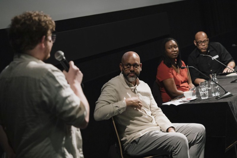 Daniel Hadenius-Ebner, Greg de Cuir Jr., Claudrena N. Harold, Kevin Jerome Everson (Foto: Vienna Shorts © Peter Griesser)