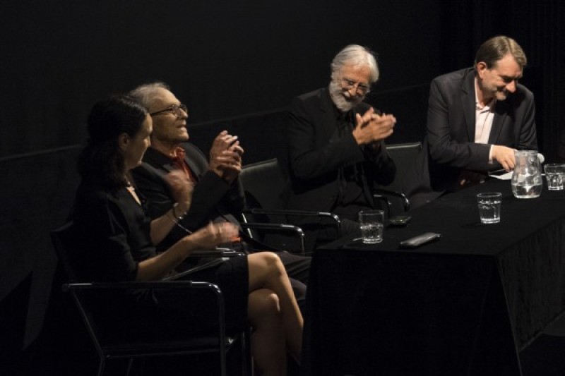 Karin Schiefer, Jean-Louis Trintignant, Michael Haneke, Alexander Horwath © ÖFM/Eszter Kondor