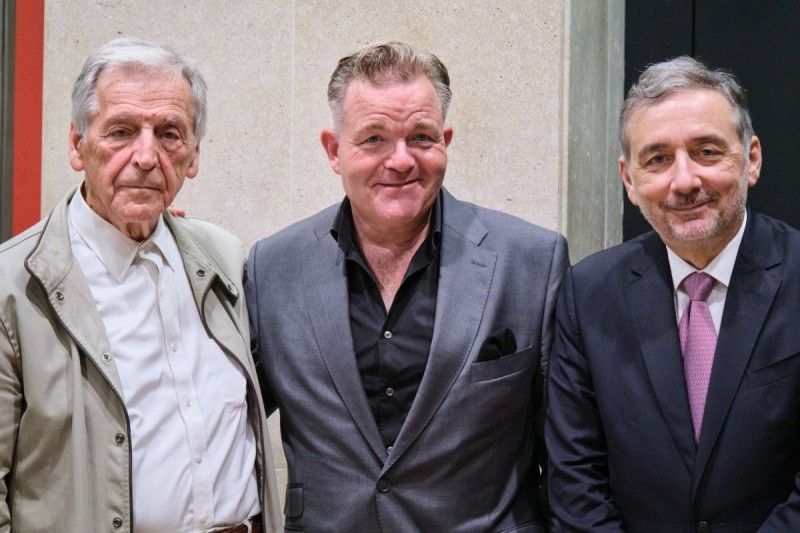 Costa-Gavras, Cornelius Obonya, S.E. Gilles Pécout (Foto: ÖFM © Eszter Kondor)