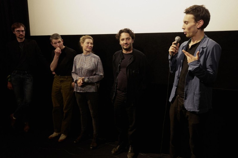 v.l.n.r.: Philipp Fleischmann, Luke Fowler, Katharina Kastner, Gastón Solnicki, Patrick Holzapfel (beim Kurzfilmprogramm 1: Embracing All Around) © Viennale / Robert Newald