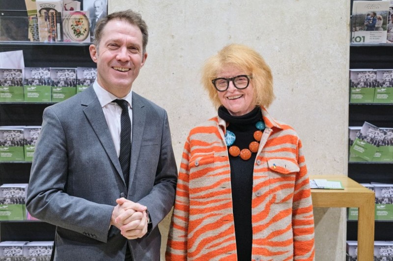 Der französische Botschafter in Österreich, S.E. Matthieu Peyraud, und Claire Simon (Foto: ÖFM © Eszter Kondor)