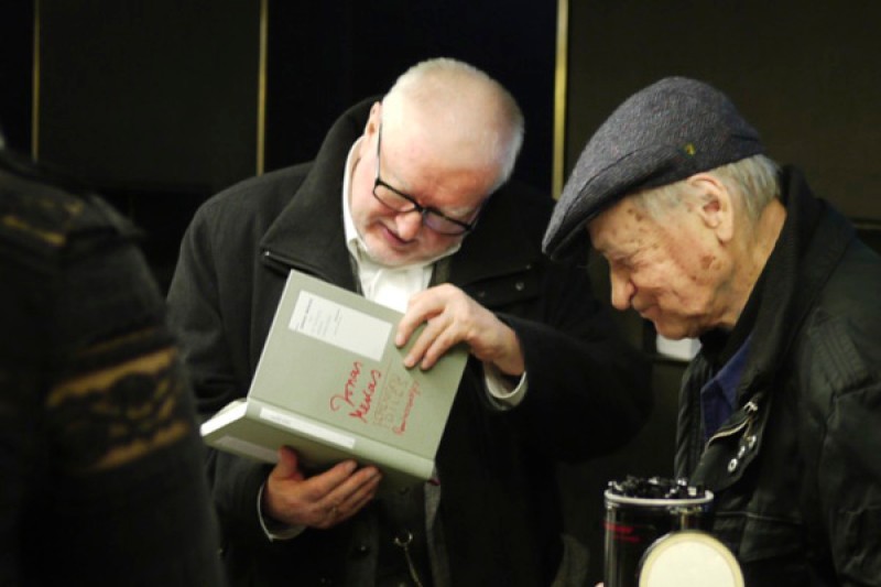 Peter Kubelka und Jonas Mekas © Angela Biedermann