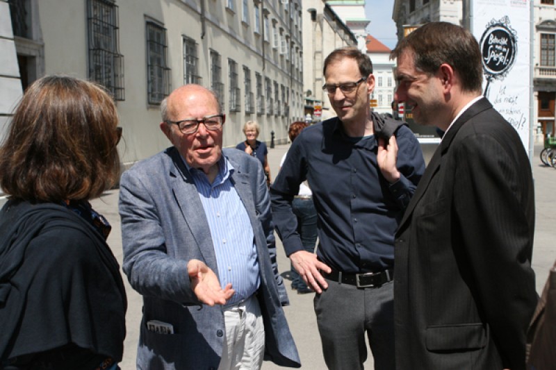 Alessandra Thiele, Marcel Ophüls, Constantin Wulff, Alexander Horwath © ÖFM/Eszter Kondor