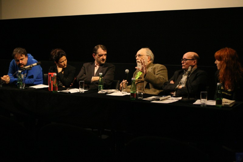 Olaf Möller, Natacha Laurent, Alexander Horwath, P. Adams Sitney, Gavin Smith, Tanja Vrvilo © ÖFM/Sabine Maierhofer